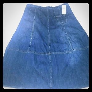 Anthropologie Jean Skirt Holding Horses NWT
